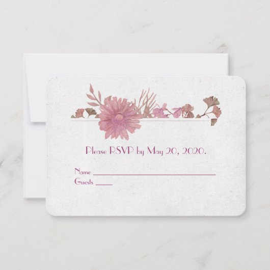 RSVP-Vow Renewal waterverf grens Kaart (Voorkant)