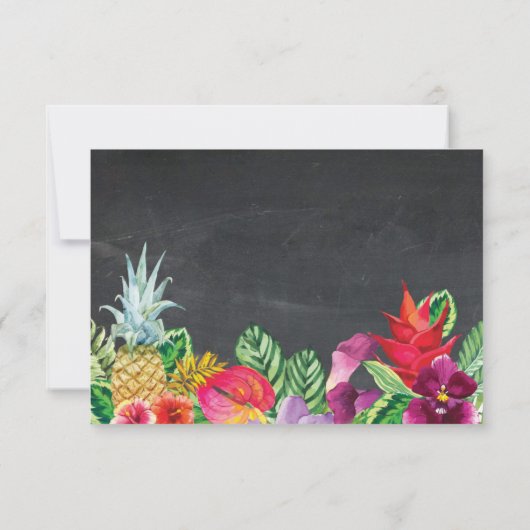 RSVP Vrijgezellenfeest Aloha Tropical Chalk Cards  (Achterkant)