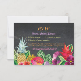 RSVP Vrijgezellenfeest Aloha Tropical Chalk Cards 