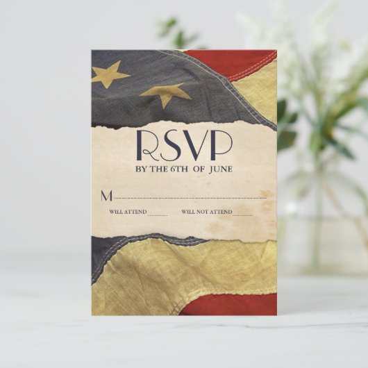 RSVP  VS-vlagpatriottisch militair huwelijk (Staand voorkant)