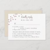 RSVP w maaltijd keuzes waterverf hart (Voorkant / Achterkant)