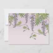 RSVP w menu Art Nouveau Wisteria Floral Kaart (Achterkant)