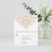 RSVP w Menu Choice Elegant Formal Modern Lace (Staand voorkant)