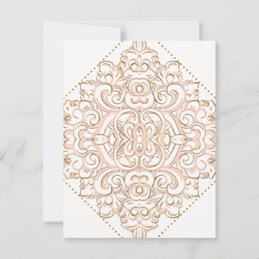 RSVP w Menu Choice Elegant Formal Modern Lace (Achterkant)