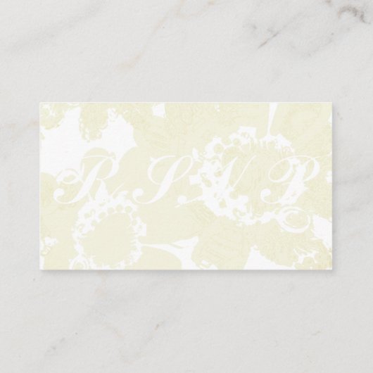 RSVP (w/White on White nodigt uit) Behuizing Kaart (Achterkant)