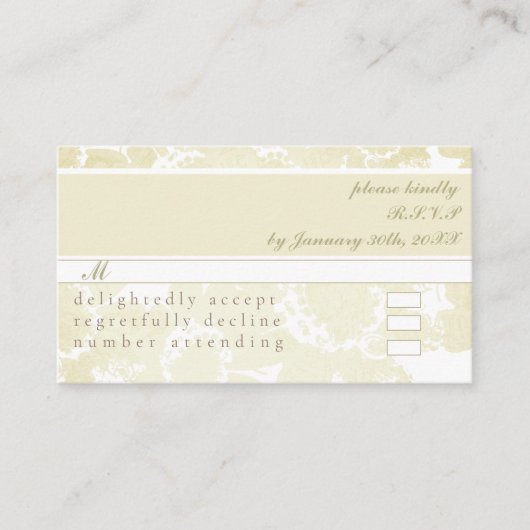 RSVP (w/White on White nodigt uit) Behuizing Kaart (Voorkant)