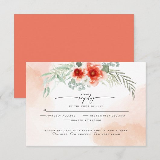 RSVP | Waterverf Koral Splash Floral Wreate (Voorkant / Achterkant)