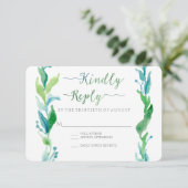 RSVP Waterverf Laurel Eucalyptus Leaf WreatArt (Staand voorkant)