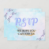RSVP Waterverf Pastel Briefkaart (Voorkant / Achterkant)