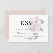 RSVP | Waterverf Roos roze (Voorkant / Achterkant)