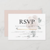 RSVP | Waterverf Roos roze maaltijd (Voorkant / Achterkant)