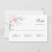RSVP Waterverf roze roze rozenbudget beantwoorden (Voorkant)