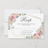 RSVP Waterverf Roze Spaans Quinceañera Quince (Voorkant)