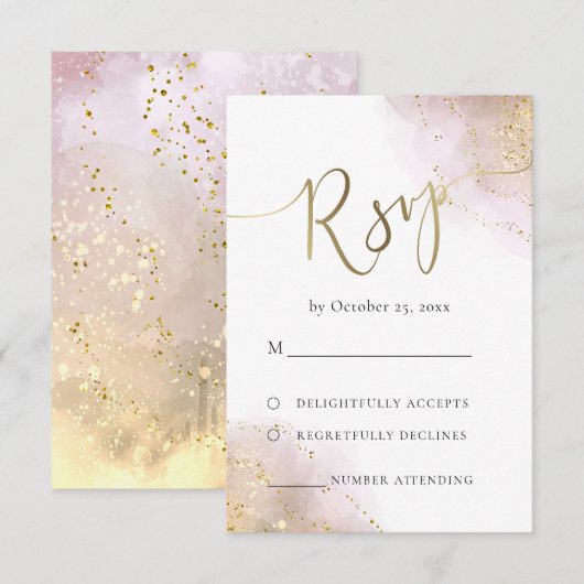 RSVP waterverf splashes (Voorkant / Achterkant)