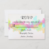 RSVP Waterverf Splatter Kleurrijk Abstract Ontwerp (Voorkant)