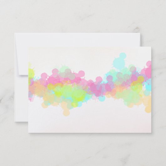 RSVP Waterverf Splatter Kleurrijk Abstract Ontwerp (Achterkant)