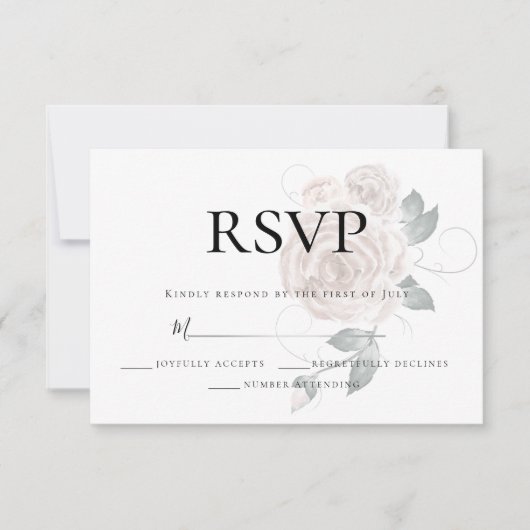 RSVP | Waterverf Stof Roze Roze Kaartje (Voorkant)
