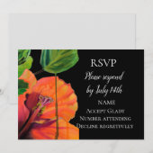 RSVP waterverf tropische hibiscus flower Kaart (Voorkant / Achterkant)