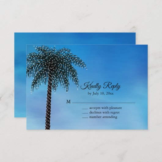 RSVP-Waterverf van tekenlamppalm RSVP (Voorkant / Achterkant)