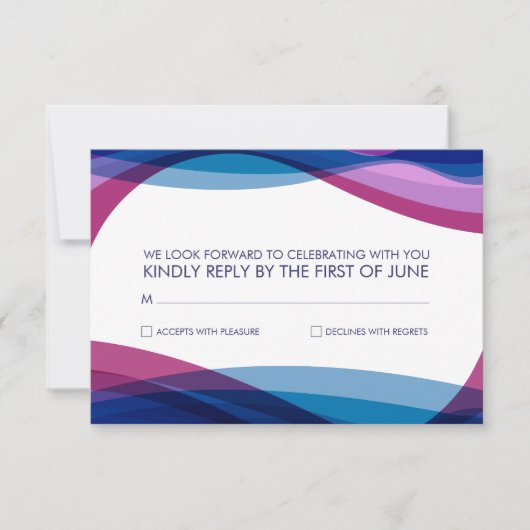 RSVP | Waves Invitation Kaart (Voorkant)