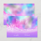 RSVP Waves Tropische Ocean Aqua Pink Pastel (Voorkant / Achterkant)