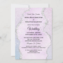 *~* RSVP Website Abstract Pastel AR13 Wedding Kaart