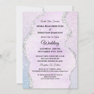 *~* RSVP Website Abstract Pastel AR13 Wedding Kaart