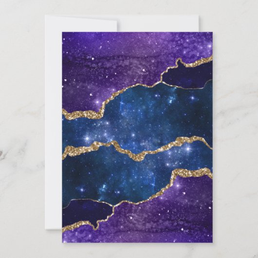 *~* RSVP Website - AGATE Blue AR13 Wedding Kaart (Achterkant)