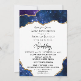 *~* RSVP Website - AGATE Blue AR13 Wedding Kaart