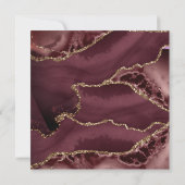 *~* RSVP Website AGATE MERLOT Gold AR13 Wedding Kaart (Achterkant)