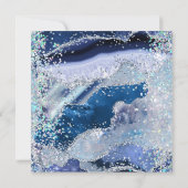 *~* RSVP Website AGATE Stars AR13 NAVY Wedding Kaart (Achterkant)