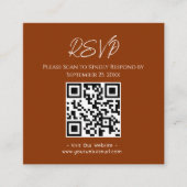 RSVP Website Blue Agate Gold Glitter Wedding Squar Vierkante Visitekaartje (Voorkant)