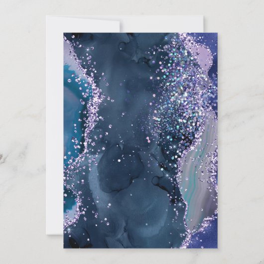 *~* RSVP Website Bruiloft AGATE AR13 Lavendel Star Kaart (Achterkant)