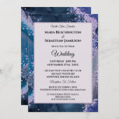 *~* RSVP Website Bruiloft AGATE AR13 Lavendel Star Kaart (Voorkant / Achterkant)
