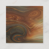 RSVP Website Bruin Agate Wedding Square Vierkante Visitekaartje (Achterkant)