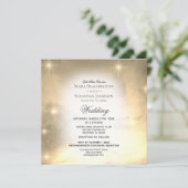 *~* RSVP Website Galaxy Nebula Celestial Wedding Kaart (Staand voorkant)