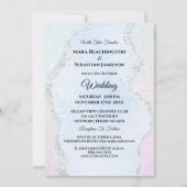 *~* RSVP Website Glitter Ombre Pastel AR13 Wedding Kaart (Voorkant)