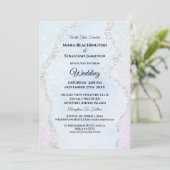 *~* RSVP Website Glitter Ombre Pastel AR13 Wedding Kaart (Staand voorkant)