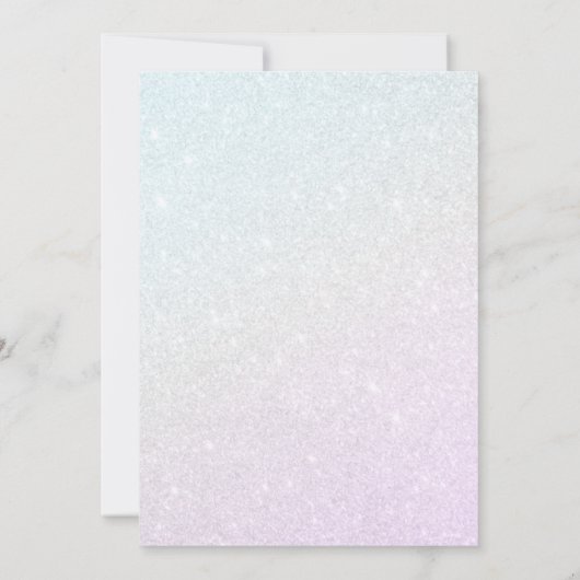 *~* RSVP Website Glitter Ombre Pastel AR13 Wedding Kaart (Achterkant)