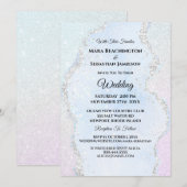 *~* RSVP Website Glitter Ombre Pastel AR13 Wedding Kaart (Voorkant / Achterkant)