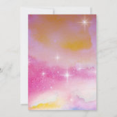 ** RSVP website kosmische nevel hemelse bruiloft Kaart (Achterkant)