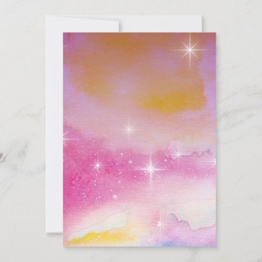 ** RSVP website kosmische nevel hemelse bruiloft Kaart (Achterkant)