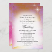 ** RSVP website kosmische nevel hemelse bruiloft Kaart (Voorkant / Achterkant)