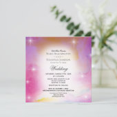 *~* RSVP Website Kosmos Nevel Hemelse Huwelijk Kaart (Staand voorkant)