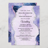 *~* RSVP Website Lavendel AGATE Waves AR13 Huwelij Kaart (Voorkant / Achterkant)