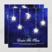 *~* RSVP Website MOON STARS Hemelse AR14 Huwelijk Kaart (Voorkant / Achterkant)