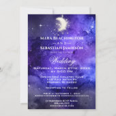 *~* RSVP Website MOON STARS Kosmische AR14 bruilof Kaart (Achterkant)