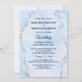 *~* RSVP Website - Ocean AGATE Blue AR13 Wedding Kaart (Voorkant)