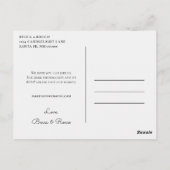 RSVP-website over blauwe Waterverf bruiloft Briefkaart (Achterkant)