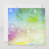 *~* RSVP Website Universe Regenboogbruiloft Kaart (Achterkant)